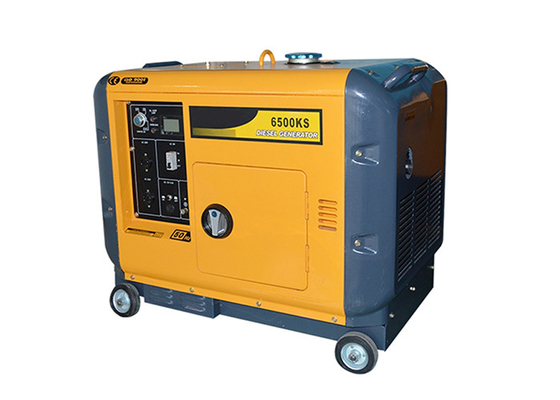 الطوارئ مولدات الديزل الصغيرة، تشغيل كهربائي 6KVA مولدات محمولة الهادئ