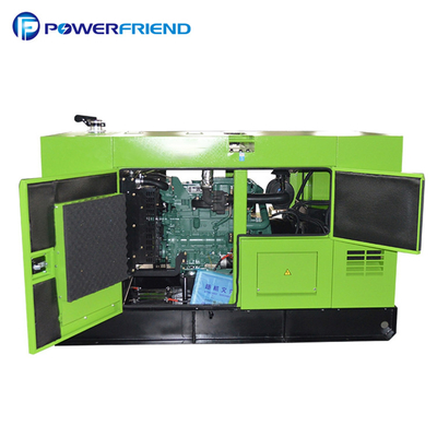 High Performance Silent Generator Set 68KW 85KVA Electric Start Green Color