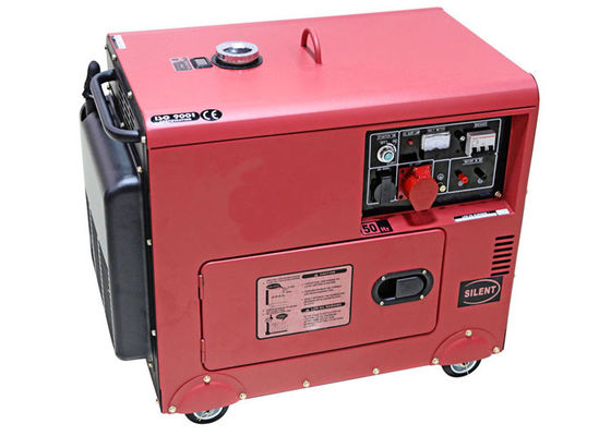 السلطة ديزل 5000W الصغيرة 5KW المحمولة مولد كهربائي نوع صامت 186FAE المحرك